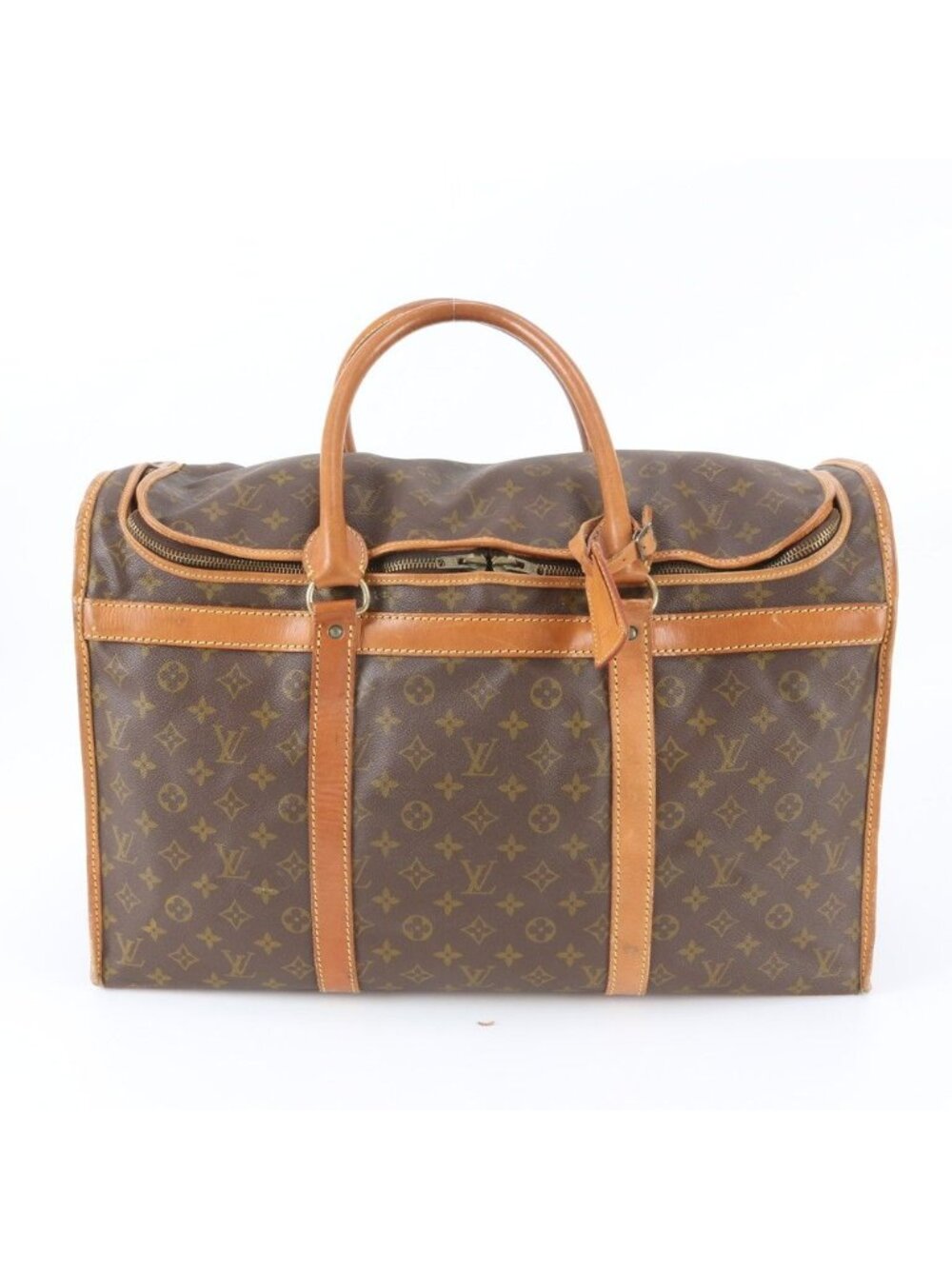 Louis Vuitton Monogram Sac Chasseur 55 Leather Boston Bag Tote Carrie